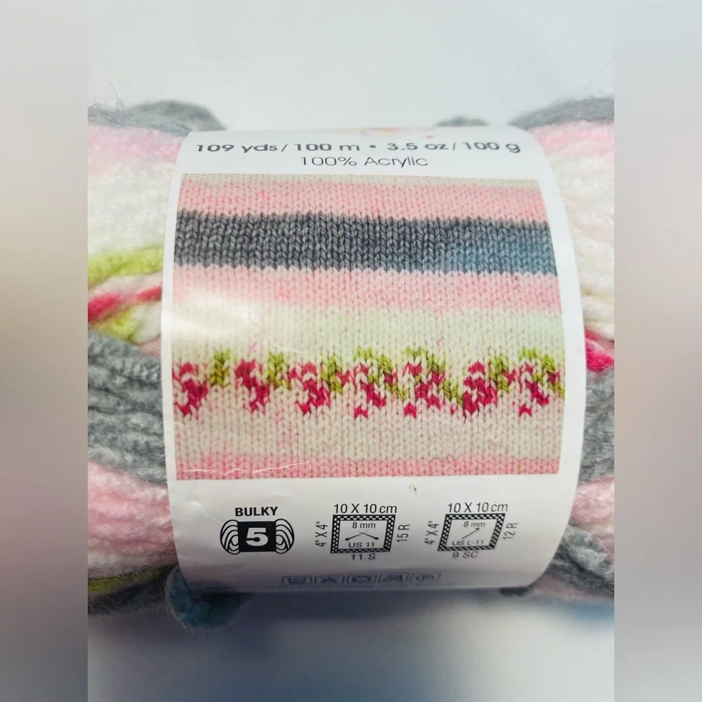 5 for $10: NWT Premier Bloom Self-Striping Floral Print Chunky Yarn: HobbyLobby - Picture 2 of 5